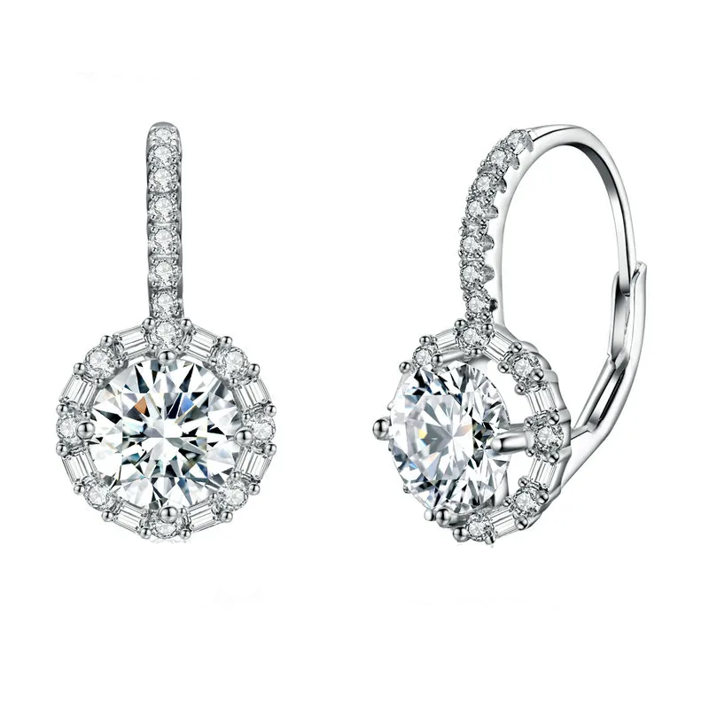 Arya 1.0CT Moissanite Hoop Earring for Women—925 Sterling Silver