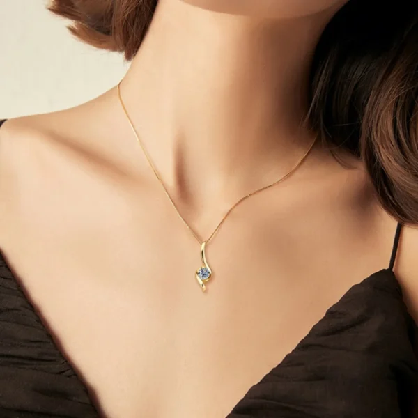 Elegance Unveiled: 1.0 Carat Megan Moissanite Twist Necklace