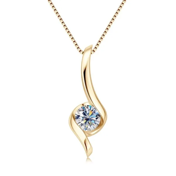 Elegance Unveiled: 1.0 Carat Megan Moissanite Twist Necklace