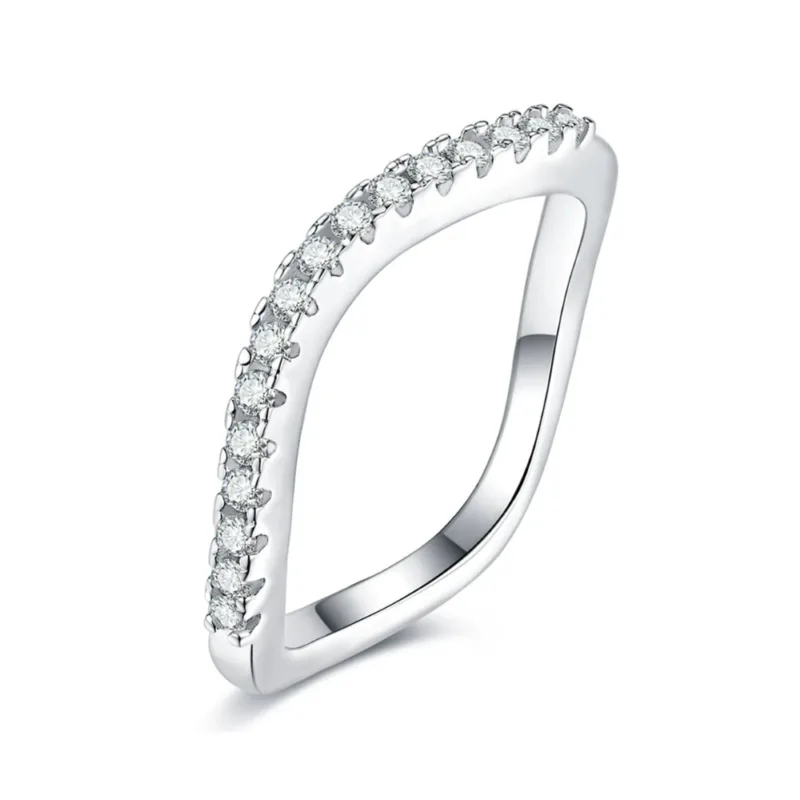 Classic Elegance: D Color Daniela Moissanite Ring in Sterling Silver (Emphasizes timeless style)