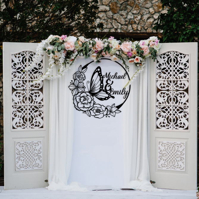 Custom Butterfly Metal Sign