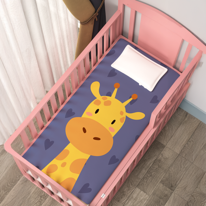 Custom Throw Blanket - Personalized Baby Blanket (GiraffePattern)