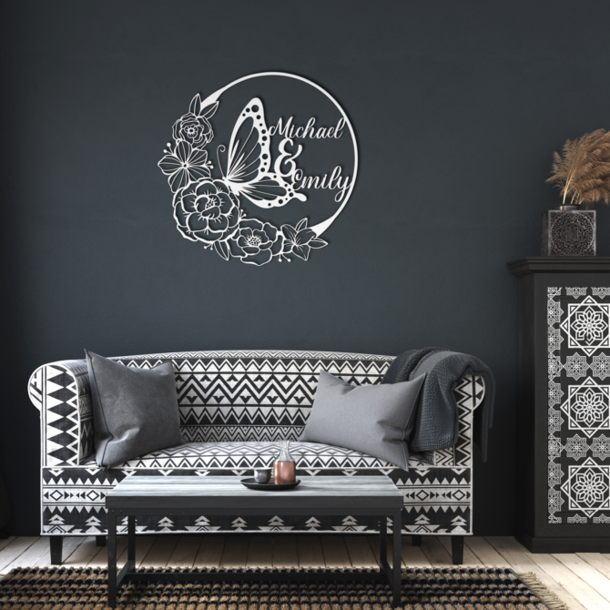 Custom Butterfly Metal Sign