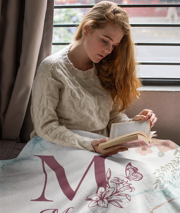 personalized baby blanket custom baby blanket initial