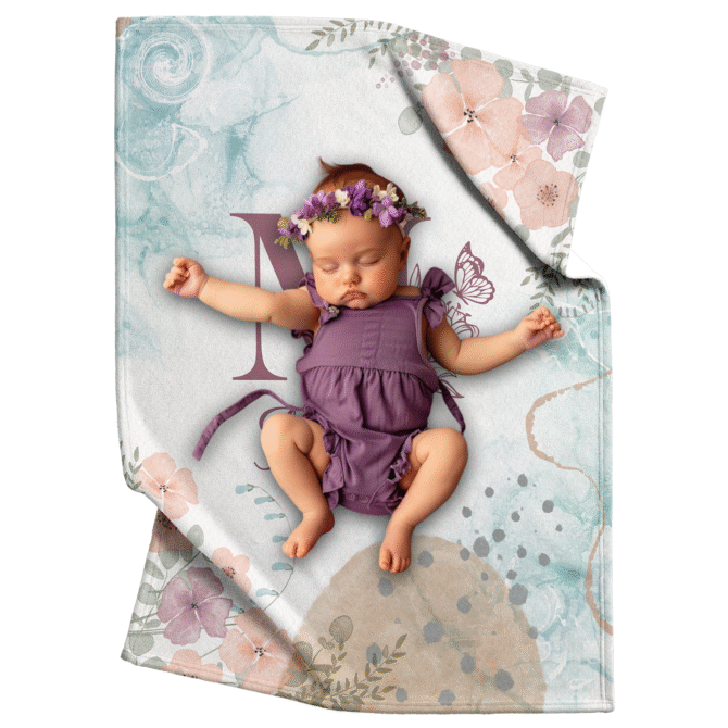 personalized baby blanket custom baby blanket initial