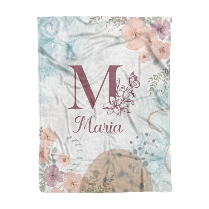personalized baby blanket custom baby blanket initial