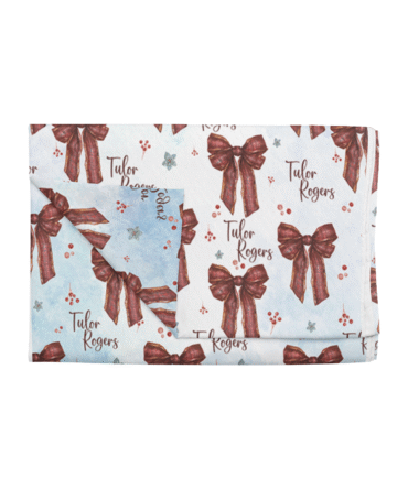 Custom Throw Blanket - Personalized Baby Blanket (Christmas)