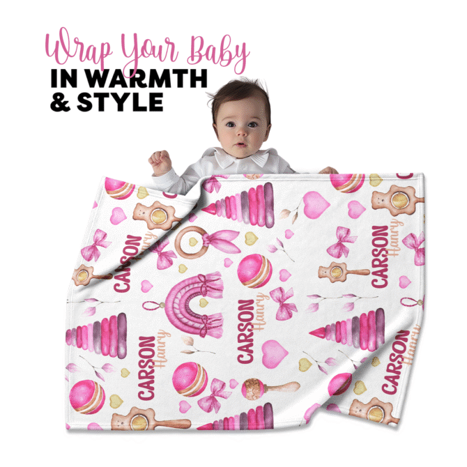 baby blanket with name personalized baby swaddle blanket Chrismas Pattern blanket (4)
