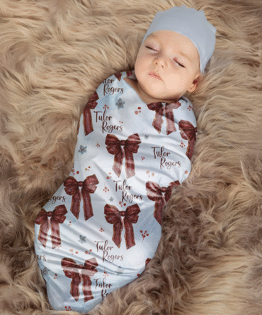 Custom Throw Blanket - Personalized Baby Blanket (Christmas)