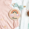 personalized wooden baby name sign nursery decor2 Custom Rainbow Baby Name Sign