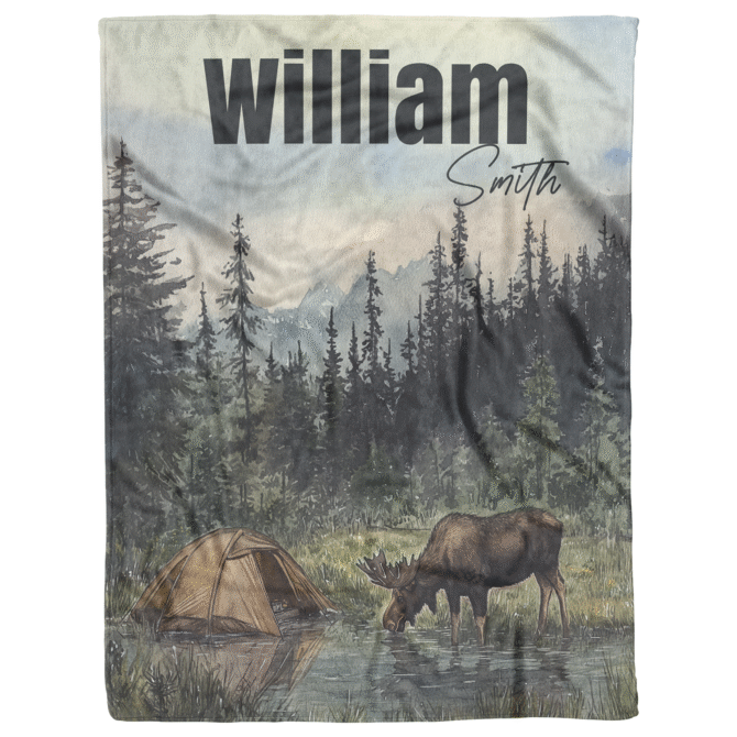 Custom Throw Blanket - Personalized Baby Blanket (WildLand) - Image 2