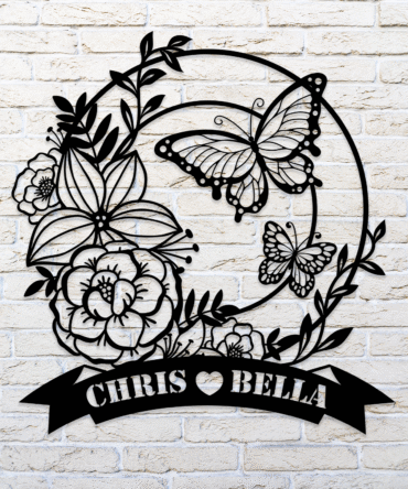 Personalized Wedding Date Metal Sign - Custom Name and Date Sign