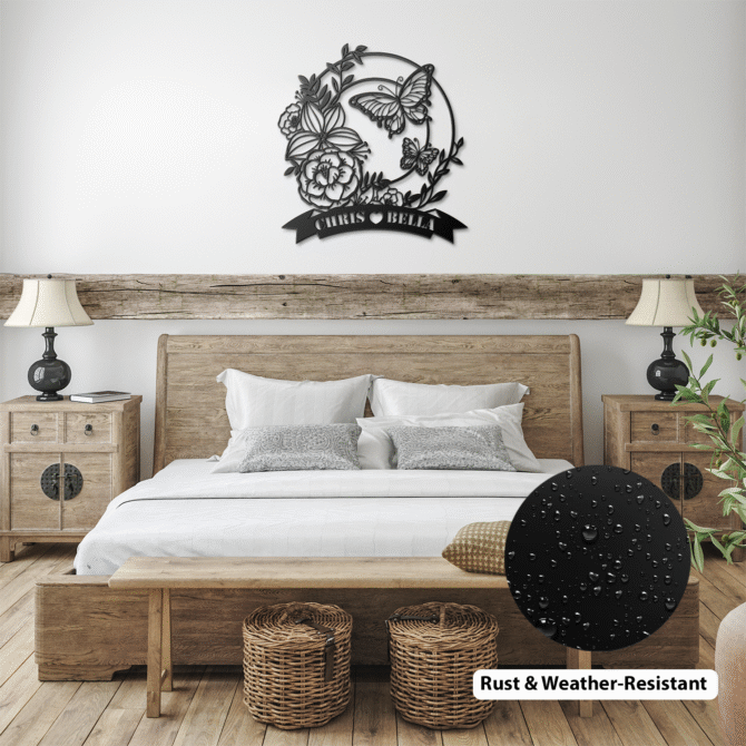 Personalized Metal Name Sign – Stylish Personalized Flower Metal Wall Décor for Any Space - Image 7