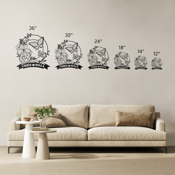 Personalized Metal Name Sign – Stylish Personalized Flower Metal Wall Décor for Any Space - Image 5